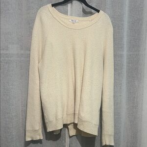 Madewell Women's Cream Crew Neck Sweater